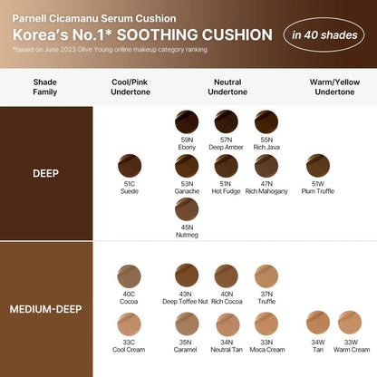 CICAMANU SERUM CUSHION #17C (FAIR PORCELAIN)- BB Cushion Hidratant Cu Acoperire Naturala