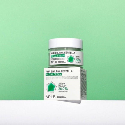 AHA BHA PHA CENTELLA FACIAL CREAM  - Crema Multifunctionala Pentru Exfoliere Blanda