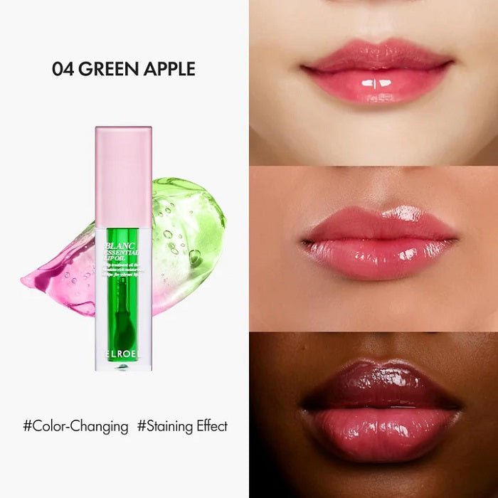 BLANC ESSENTIAL LIP OIL – 04 GREEN APPLE- Ulei De Buze Nutritiv Cu Luciu Intens Si Durabil